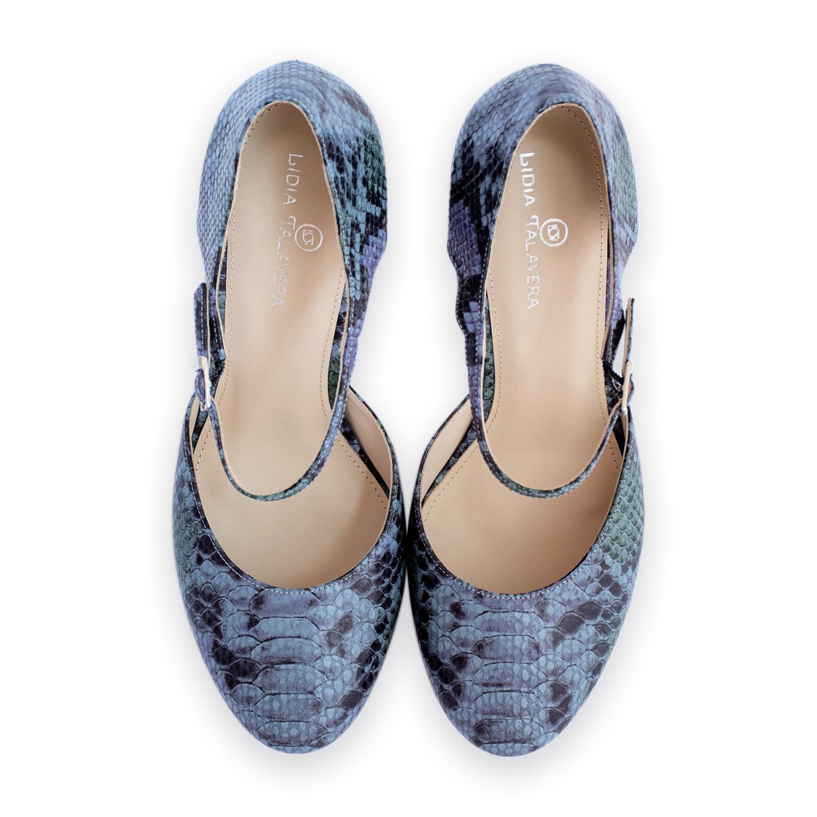 violet animal print chunky heel for men & women