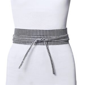 black and white wrapped belt