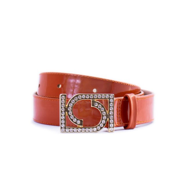 orange leather belt