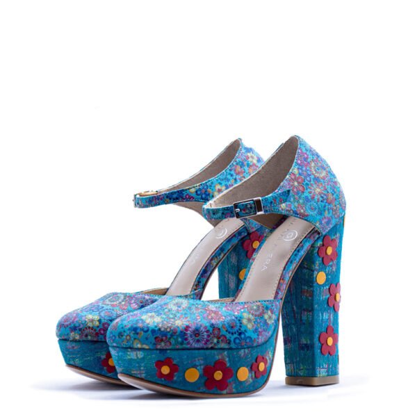 blue floral heels for men and women