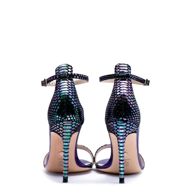 animal print purple green heels for men and women