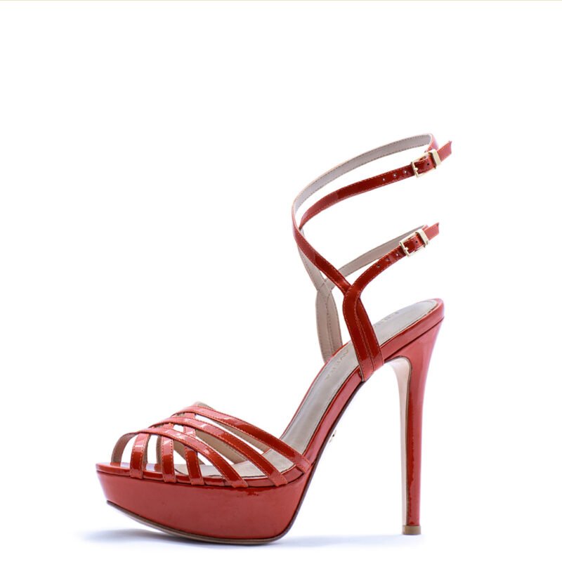 paprika strappy heels for men and women