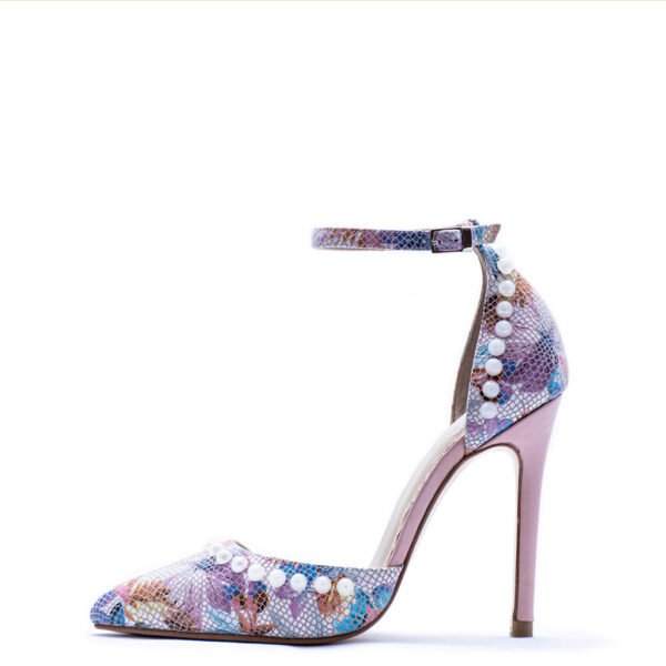 flower pink heels for men and women