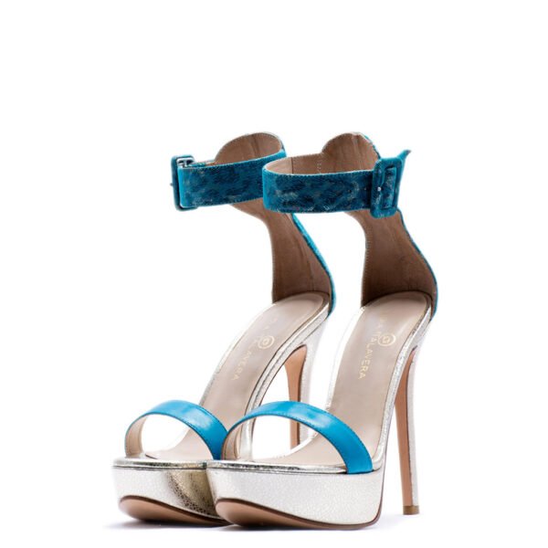 blue and silver heels for men and women