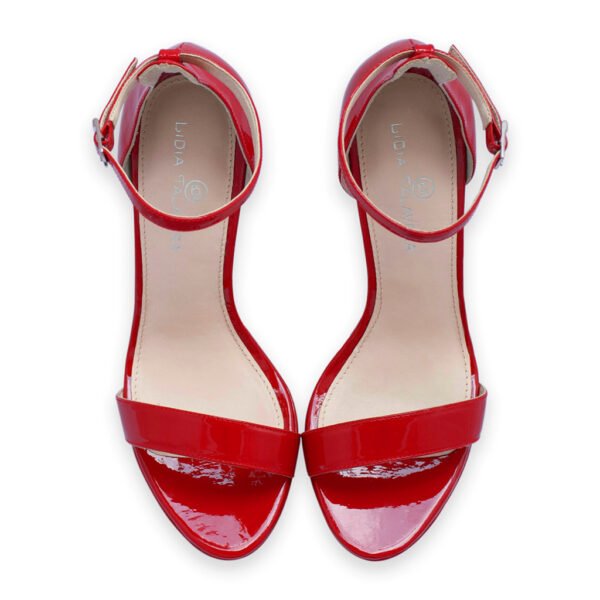 red strappy sandal heels for men and women