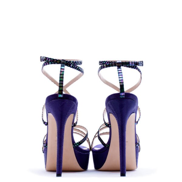 purple and black heels for men and women