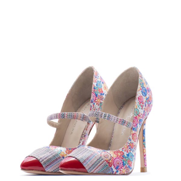 Floral pump heels for men and women