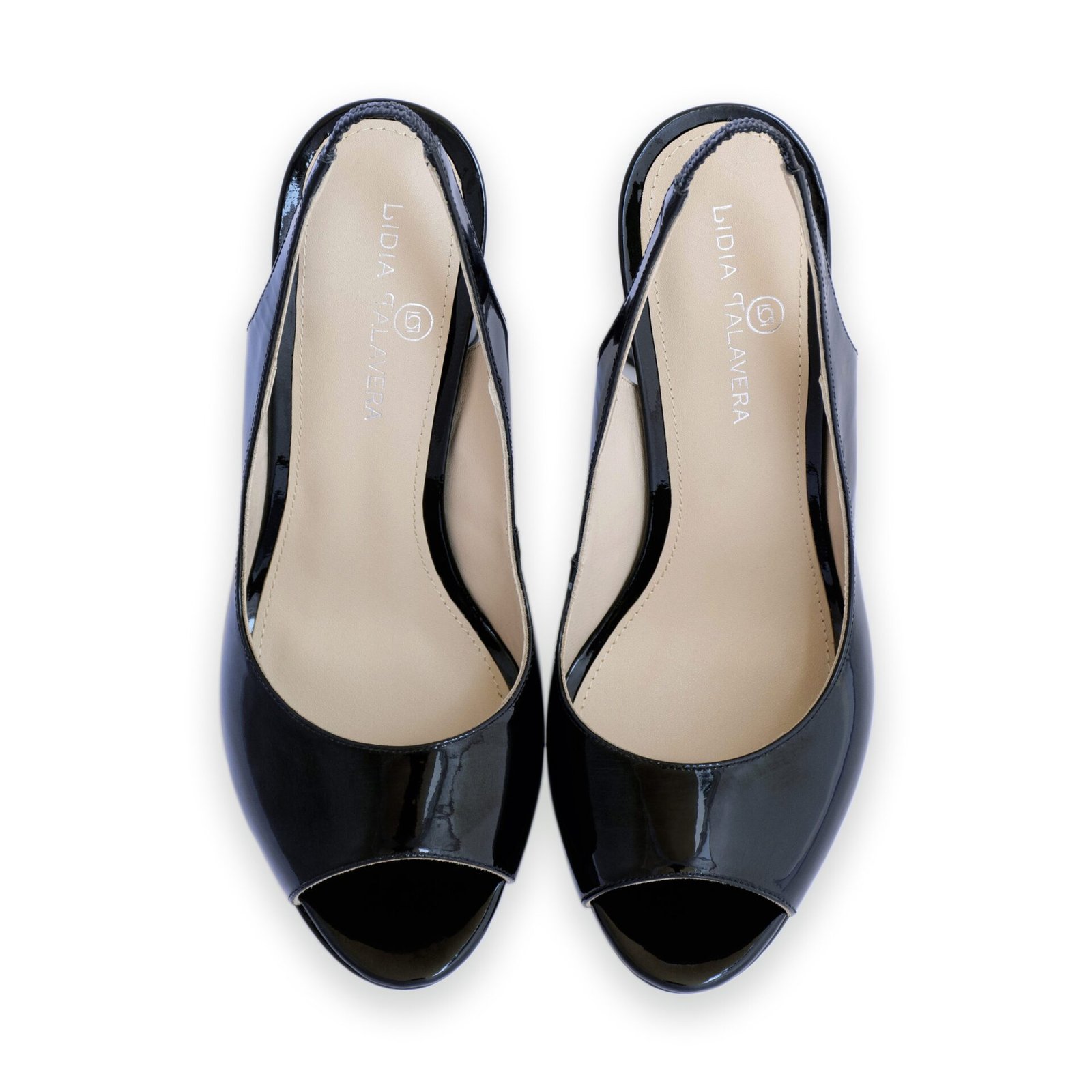 black open toe slingback wedding heels for men & women