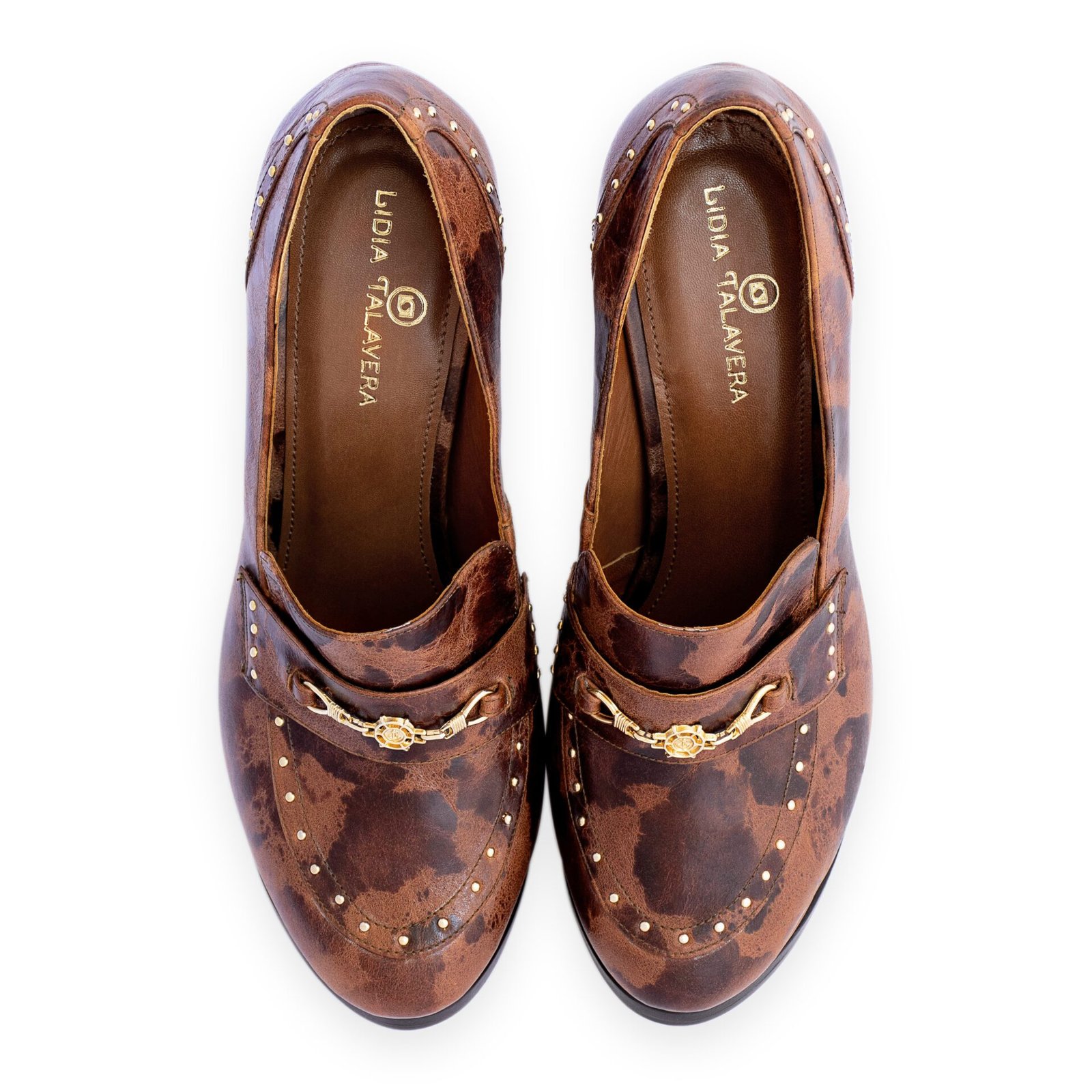 Brown Oxford heels for men & women