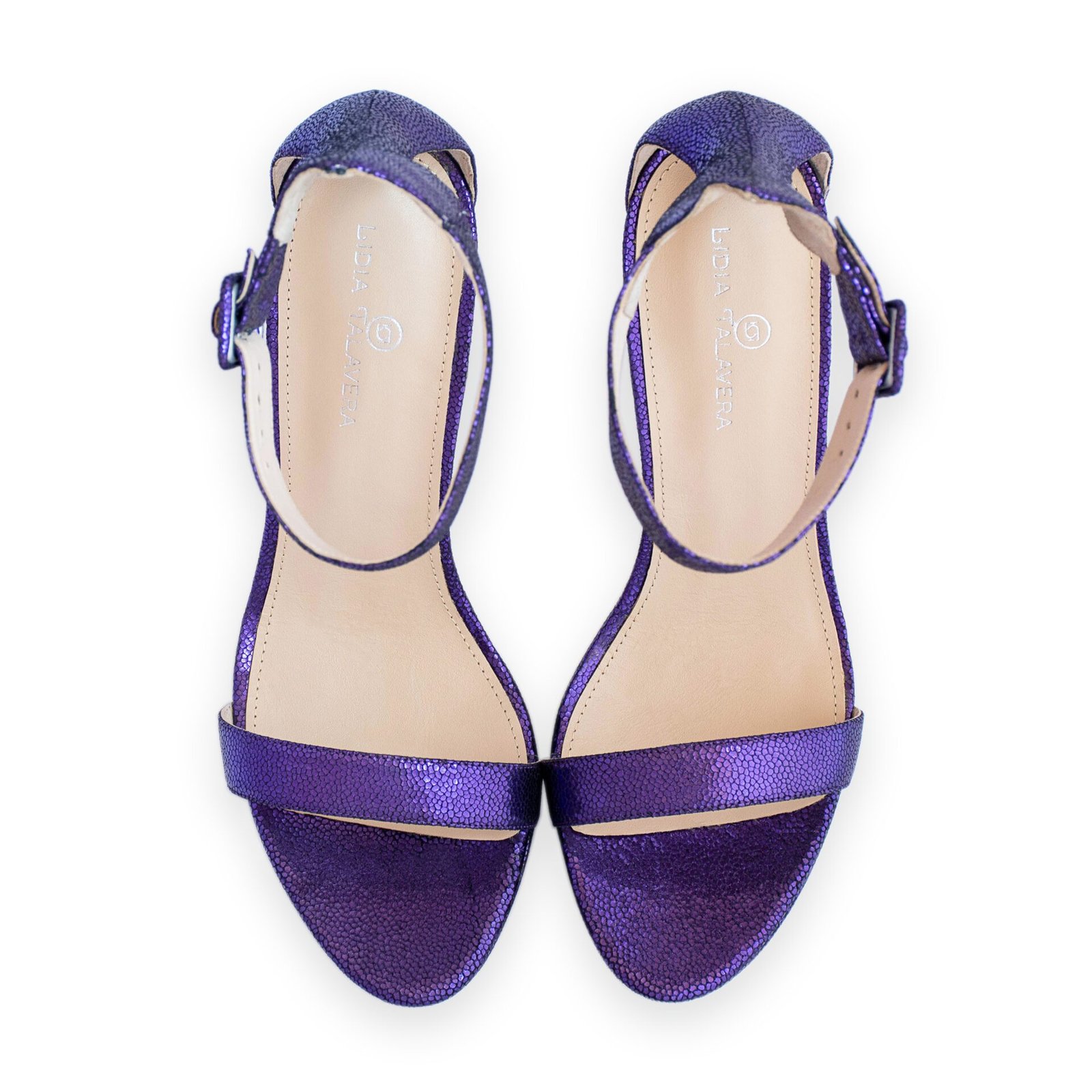 Purple platform sandal bridesmaids heels