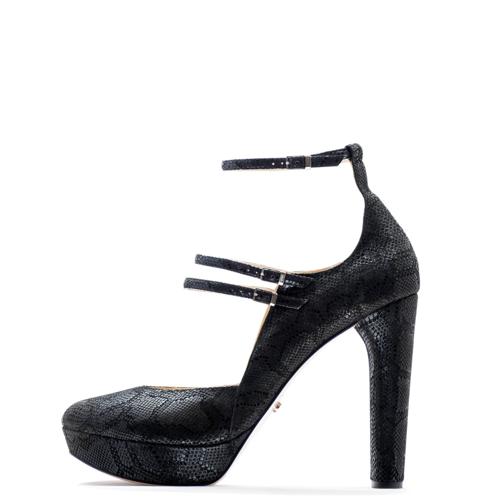 Black Chunky heel platform shoes