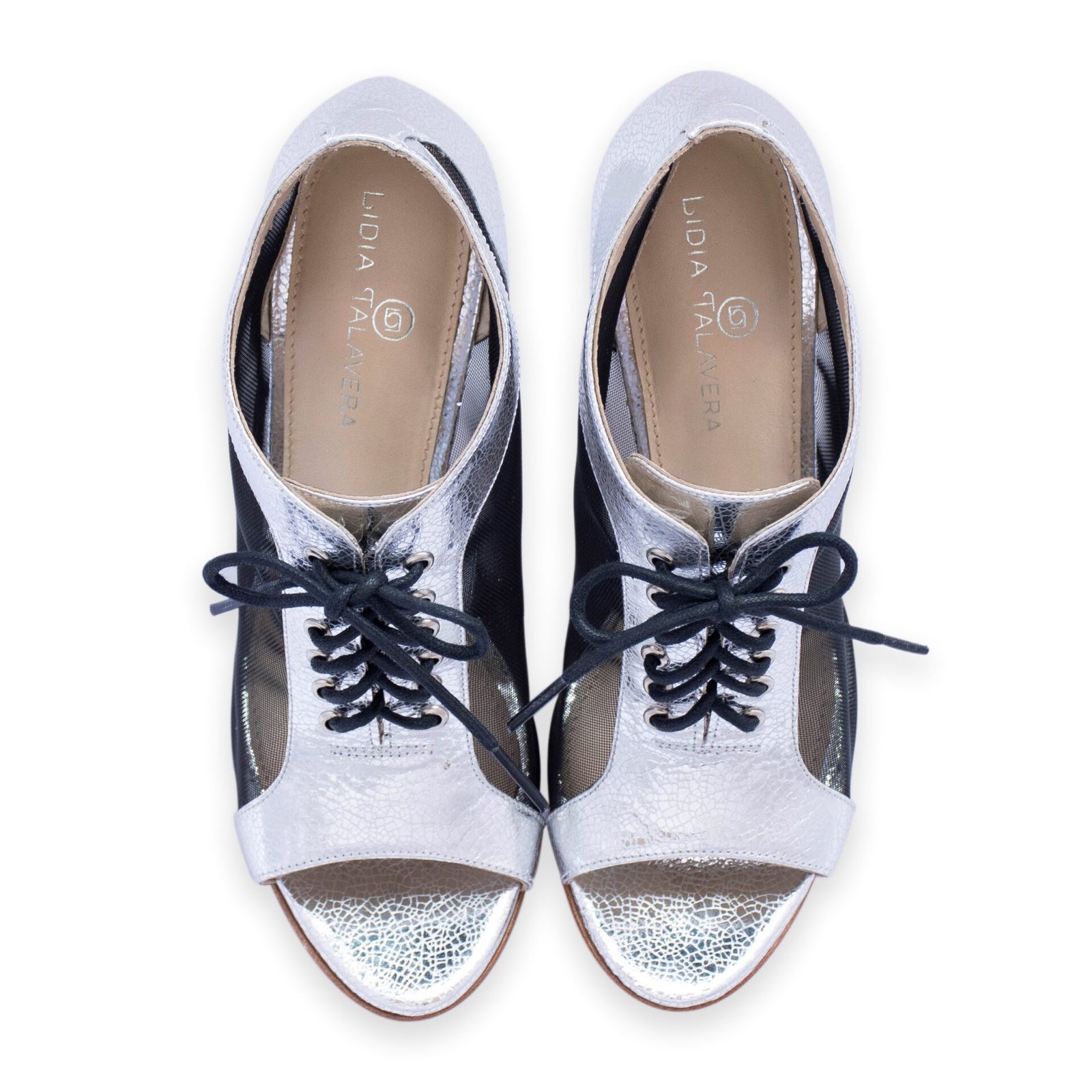 silver bootie heels for men & women