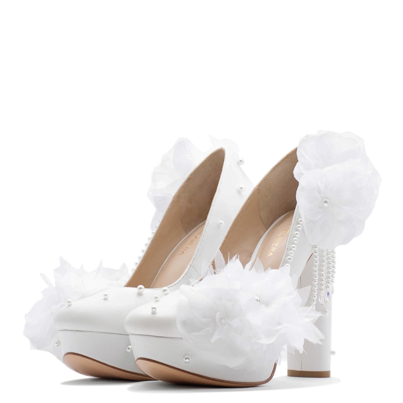 Round Toe Bridal Heel Shoe