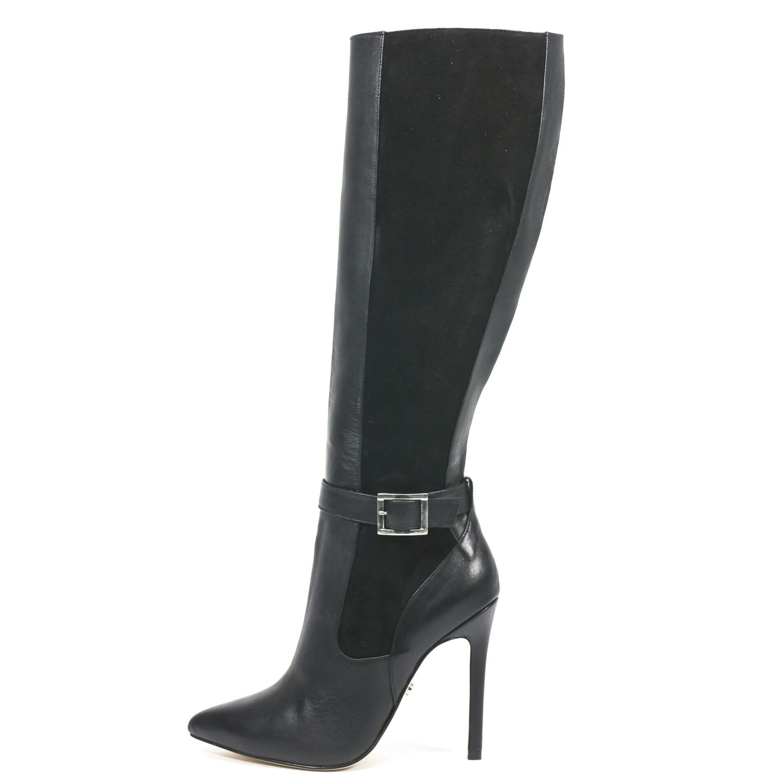 black knee-high boot high heel for men & women