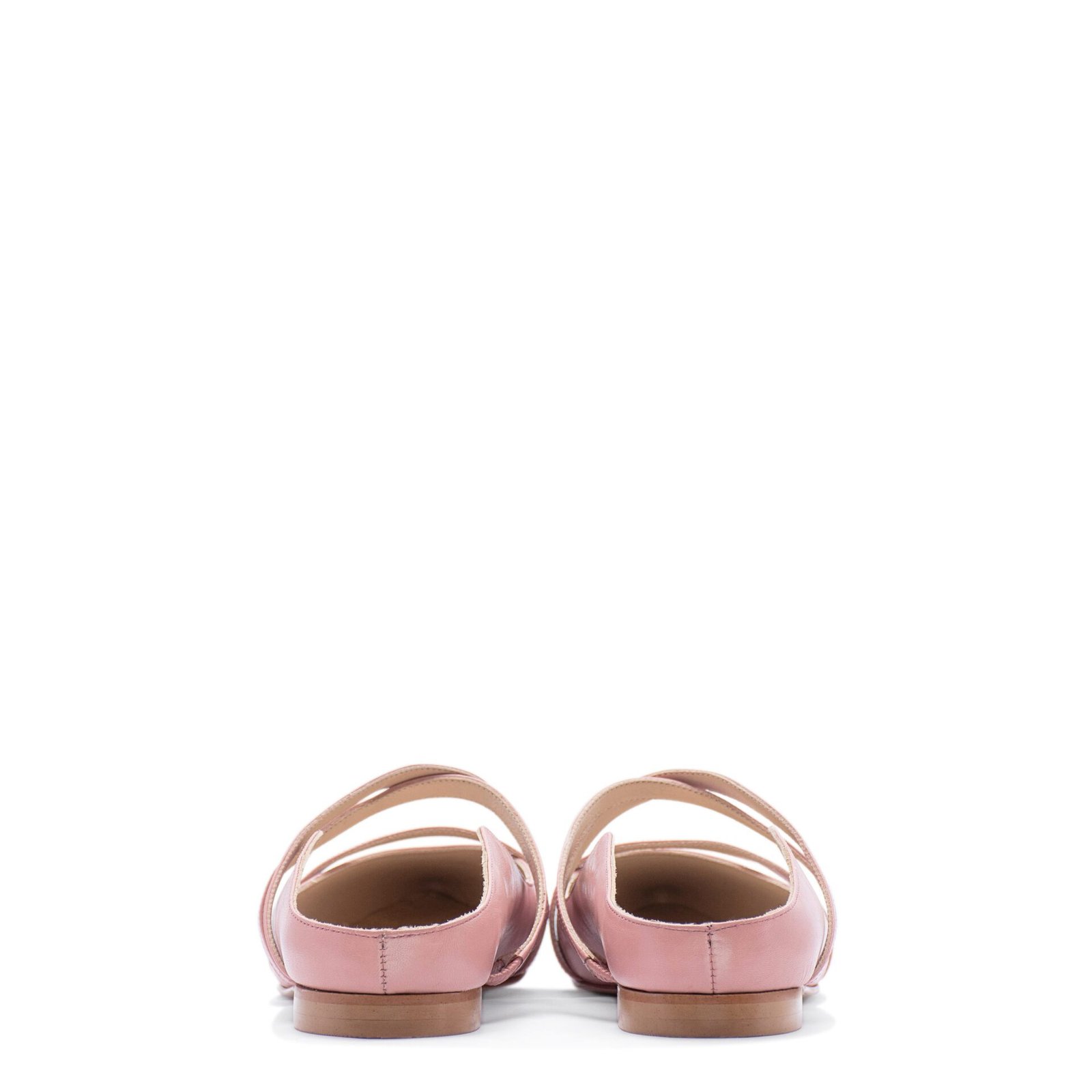 pink pointed-toe bridal flat shoes