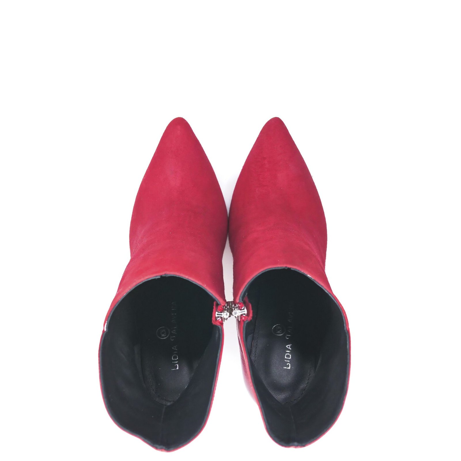 red pointed-toe boot high heel for men & women