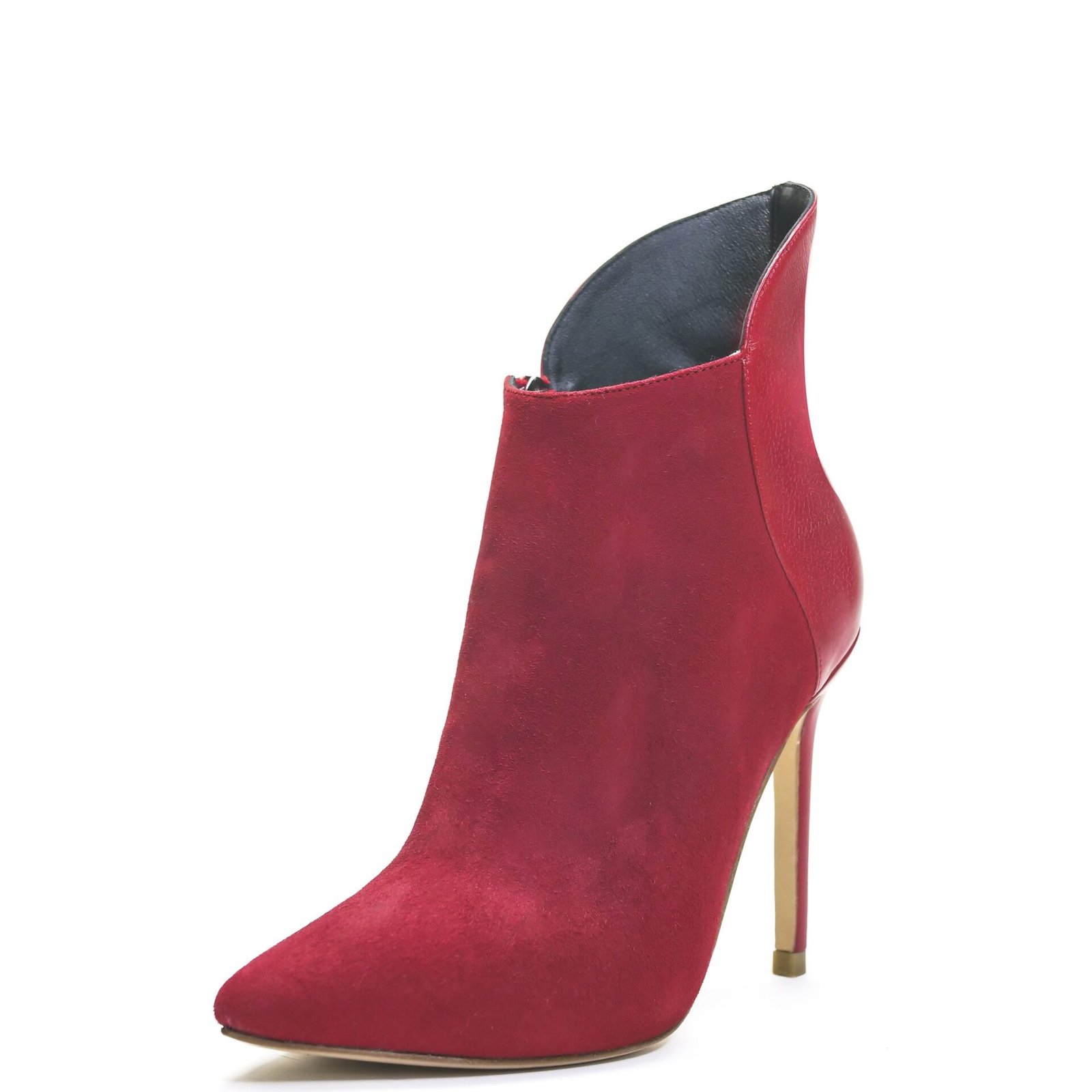 red suede ankle boot high heel for men & women