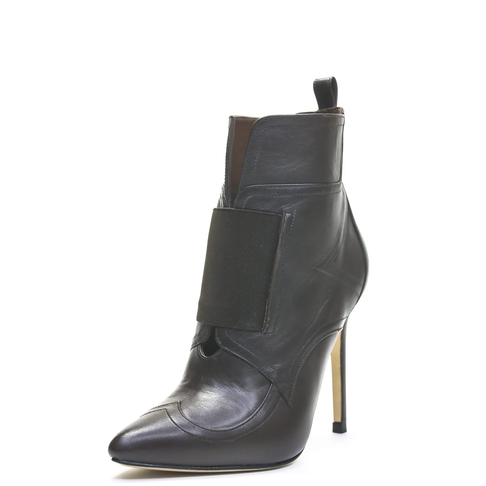 Dark Brown Leather bootie with heel for men & women