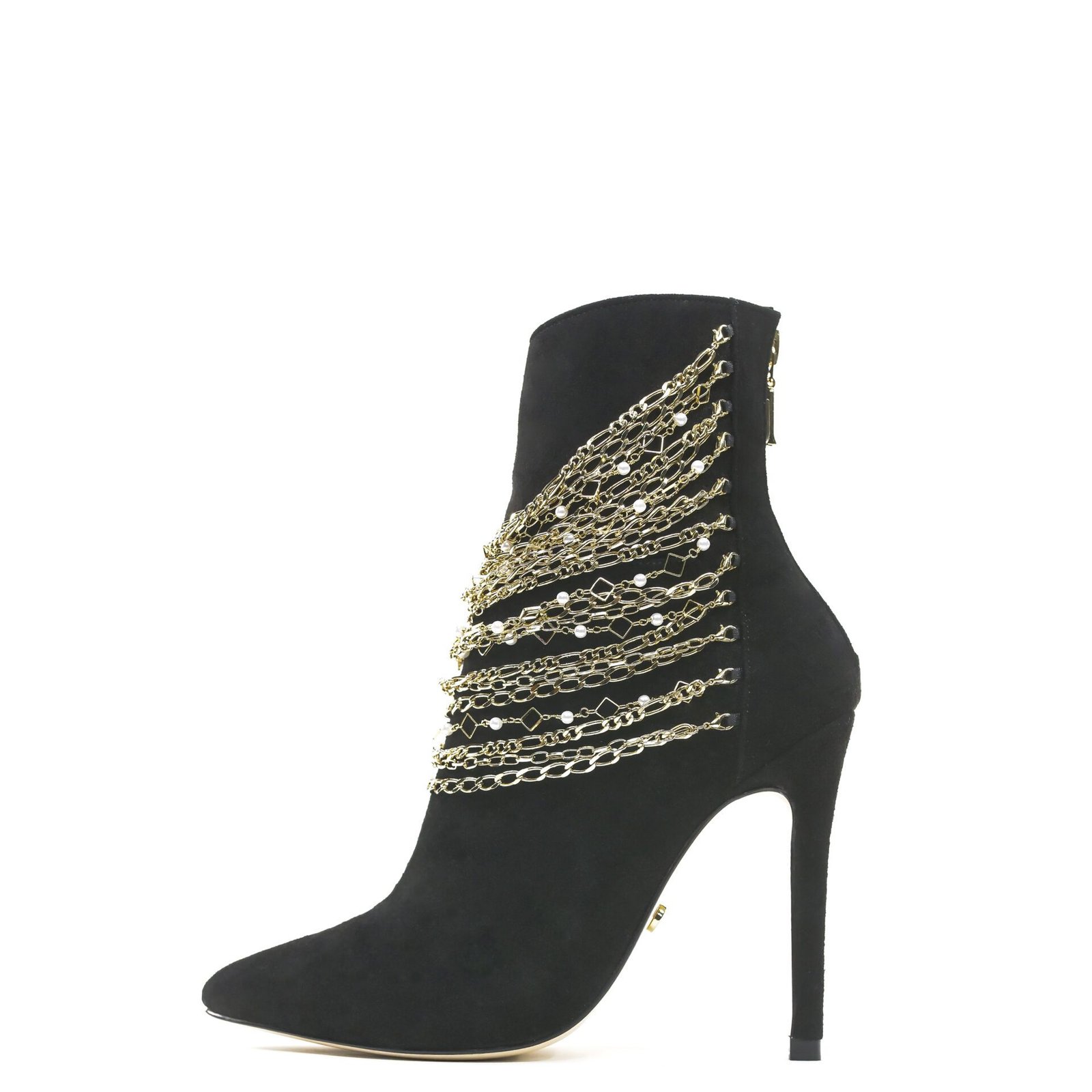 Chain Ankle high heel bootie