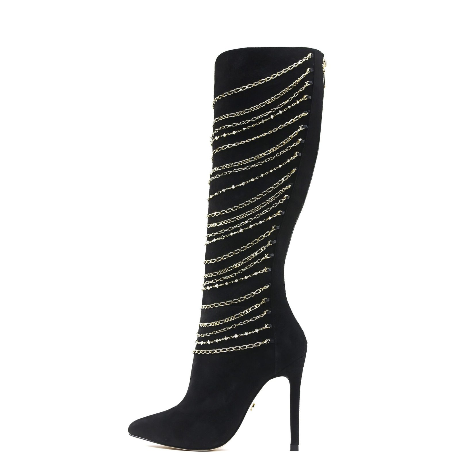 Chain Suede knee-high boots