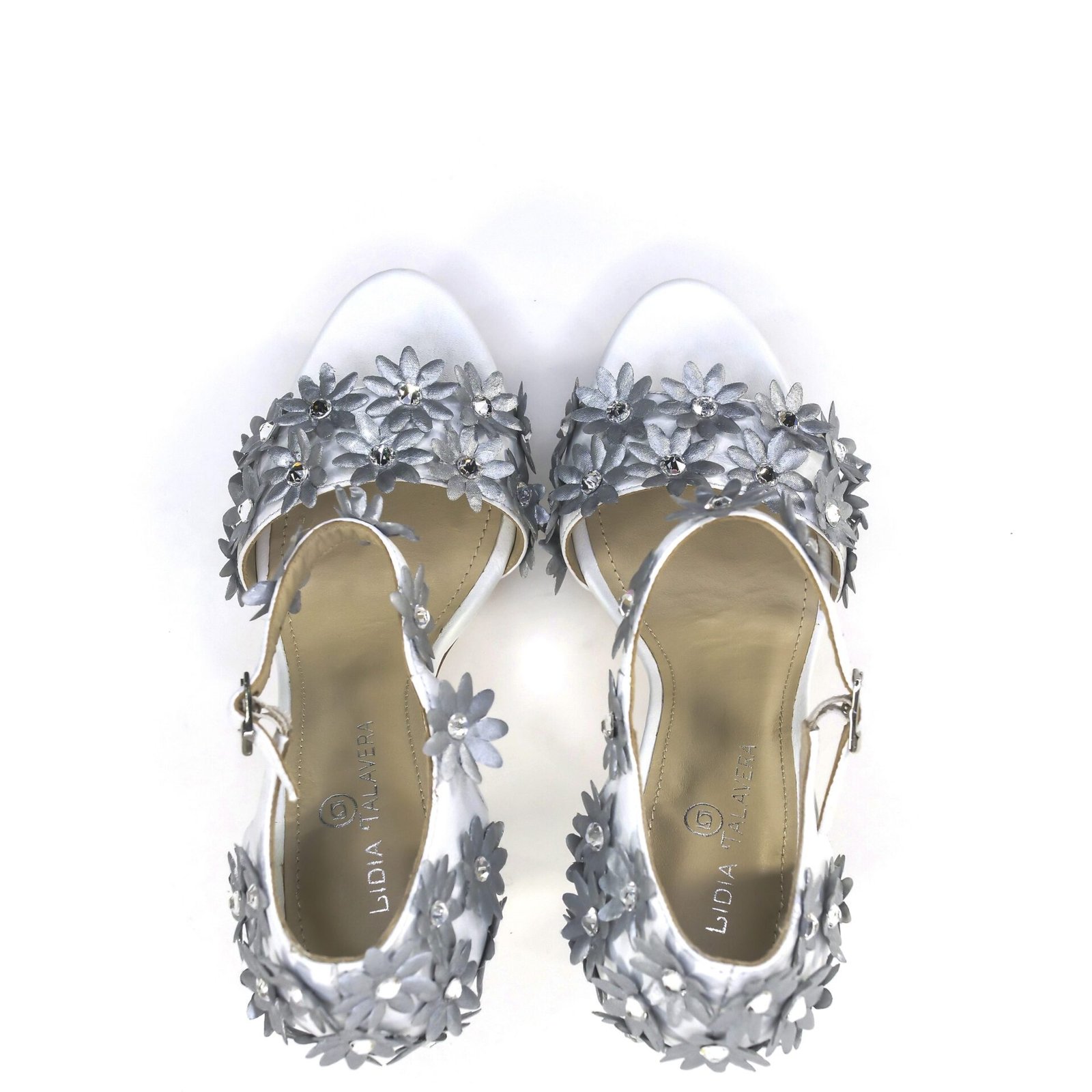 White & Silver Bridal Sandal