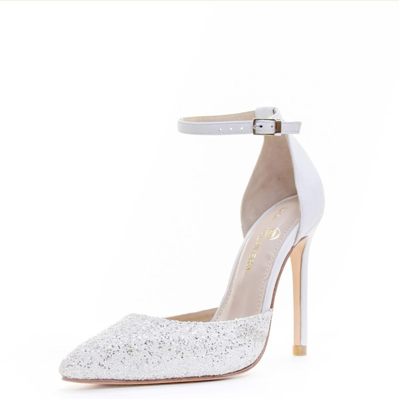 wedding shoes with glitter