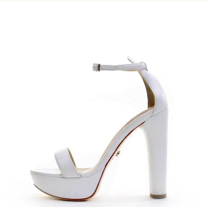 white bridal sandal