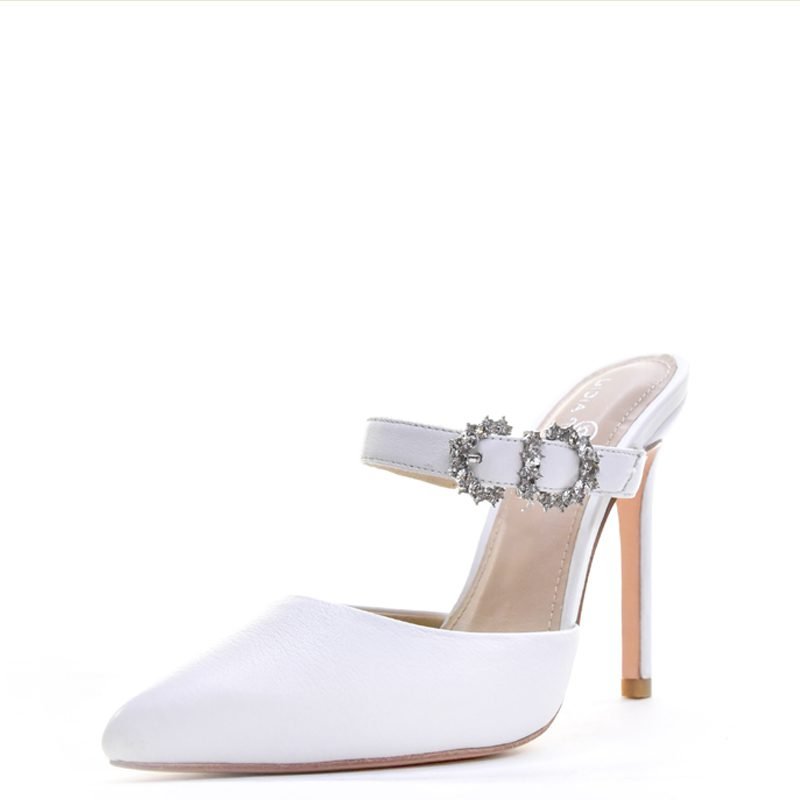 white bridal shoes