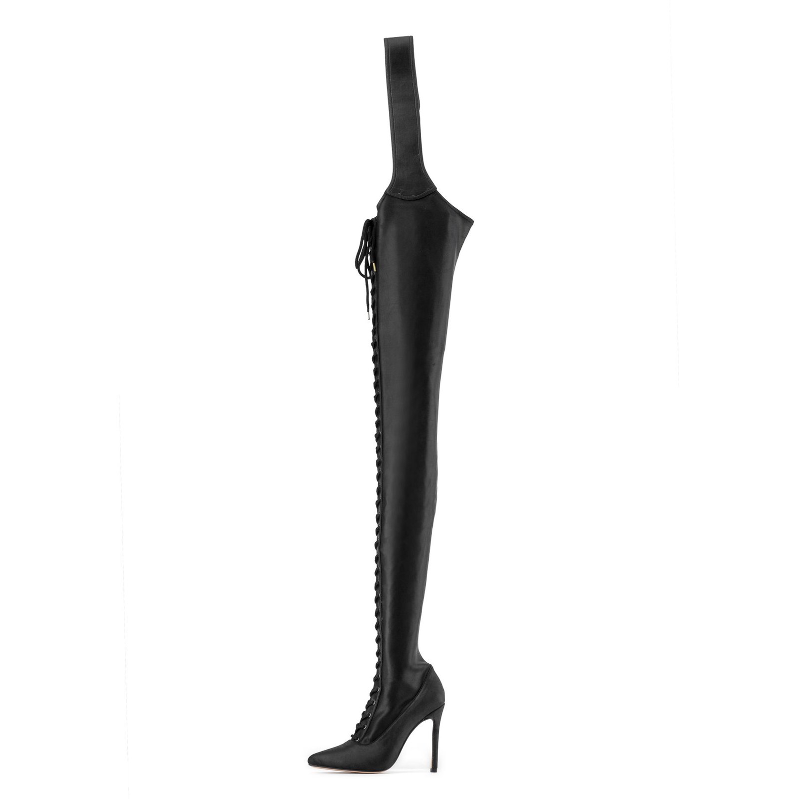 black sexy thigh-high boots