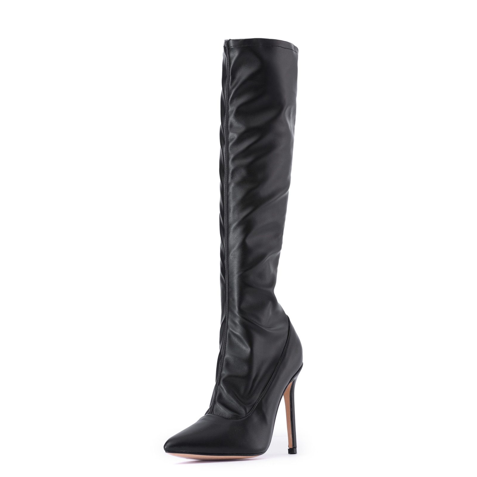 blach boots with heels
